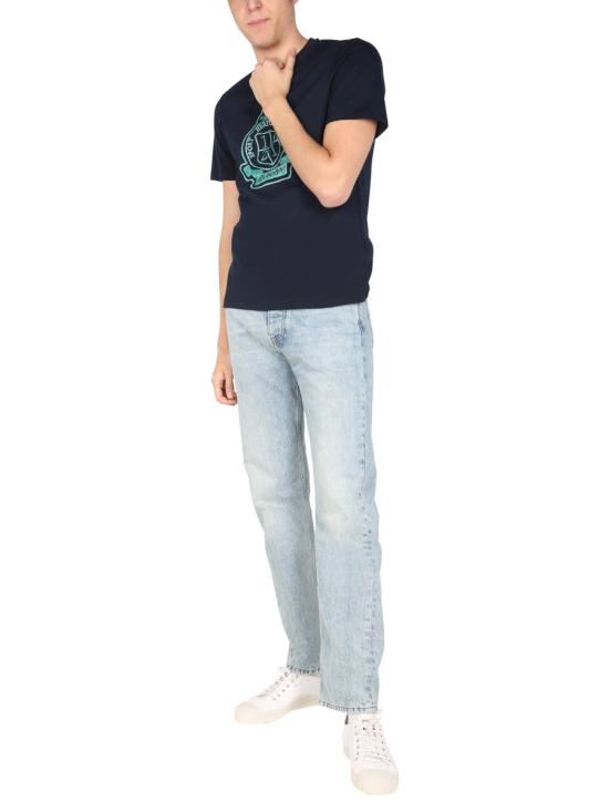  발렌타인 반팔 티셔츠 UMW152 UCTA873666 BLUE - BALLANTYNE