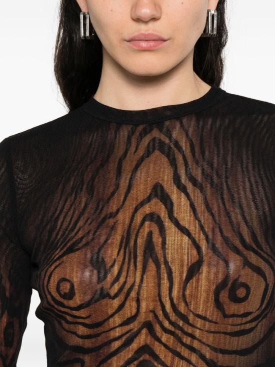 25FW 장 폴 고티에 긴팔 티셔츠 2503WTO335 M002P0060 Brown - JEAN PAUL GAULTIER