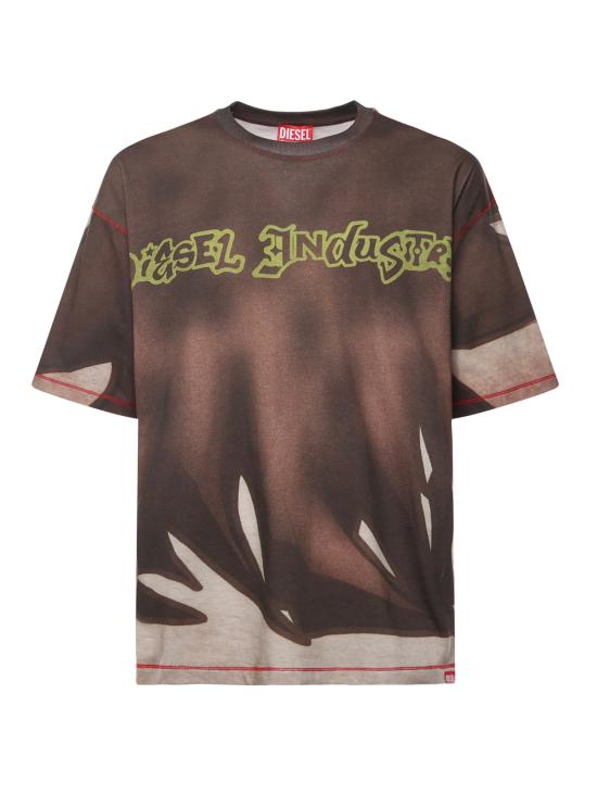 25FW 디젤 반팔 티셔츠 A21230 0BKBY7FMA Brown