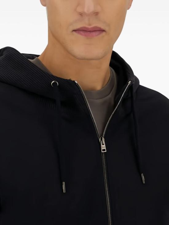 25FW 에르노 니트 이펙트 인터록 & 포넨테 트래블 나일론 후드 집업 JC00021UR 560209200 Blue - HERNO