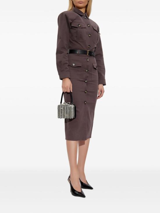 25FW 셀프 포트레이트 미디 원피스 AW25077MA BROWN Brown - SELF PORTRAIT