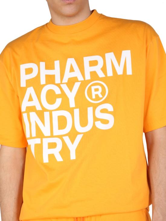  팔머시 인더스트리 반팔 티셔츠 PHM475 GIALLONE ORANGE - PHARMACY INDUSTRY