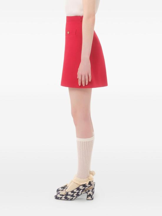 25FW 발렌티노 가라바니 미디 스커트 7B3RACM21CF R9M Red - VALENTINO GARAVANI