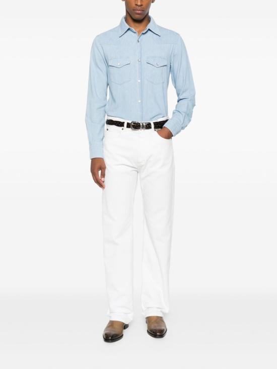 25FW 톰포드 데님 셔츠 HDS001 FMC240HB001 Clear Blue - TOMFORD