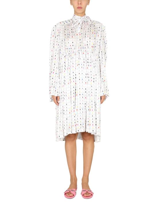  발렌시아가 미디 원피스 680795 TLL119000 WHITE