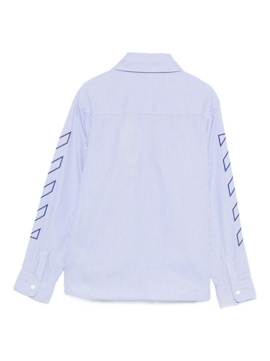 25FW [키즈] 오프화이트 셔츠 OBGA00AF25FAB002 4045 Clear Blue - OFF WHITE