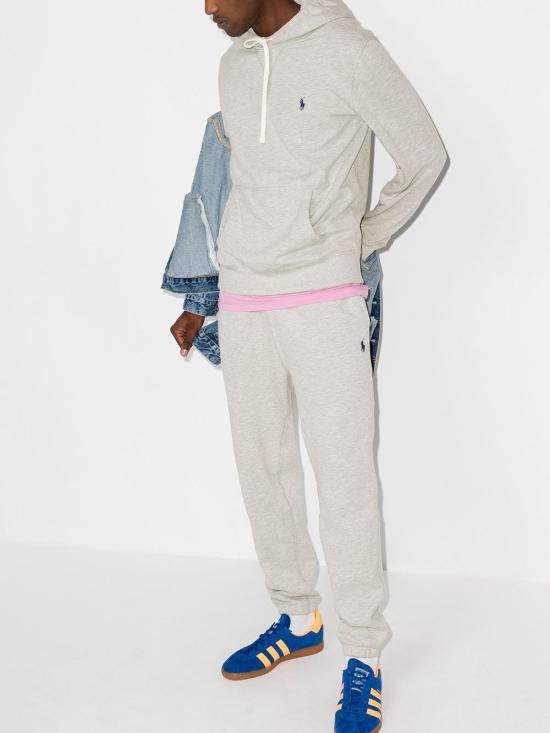 25FW 폴로 랄프로렌 포니 자수 플리스 후드 티셔츠 710766778 006 Grey - POLO RALPH LAUREN