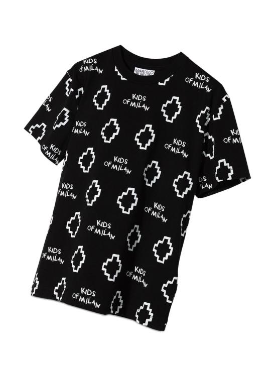  [키즈] 마르셀로 불론 티셔츠 CBAA001K S22JER0021001 BLACK - MARCELO BURLON