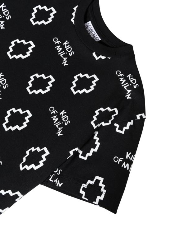  [키즈] 마르셀로 불론 티셔츠 CBAA001K S22JER0021001 BLACK - MARCELO BURLON