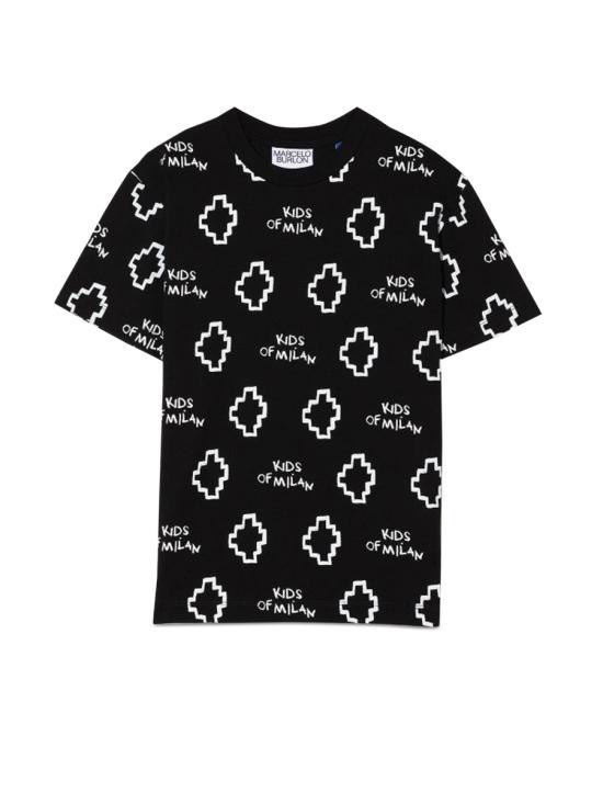  [키즈] 마르셀로 불론 티셔츠 CBAA001K S22JER0021001 BLACK - MARCELO BURLON