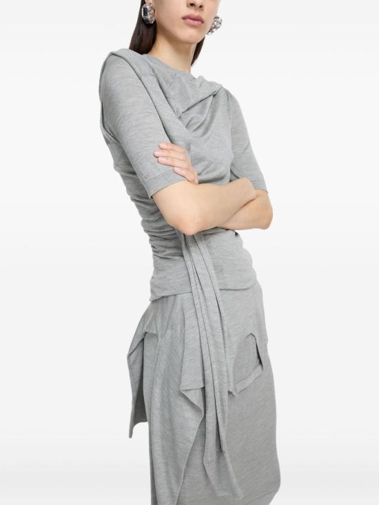 25SS 아크네 스튜디오 반팔 티셔츠 A60569 KNIT000839AAB Grey - ACNE STUDIOS