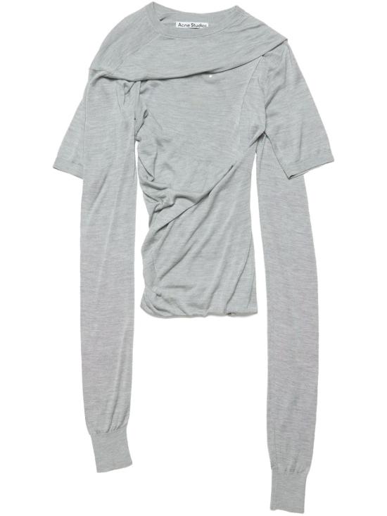 25SS 아크네 스튜디오 긴팔 티셔츠 A60569 KNIT000839AAB Grey