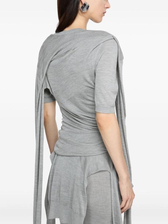 25SS 아크네 스튜디오 반팔 티셔츠 A60569 KNIT000839AAB Grey - ACNE STUDIOS