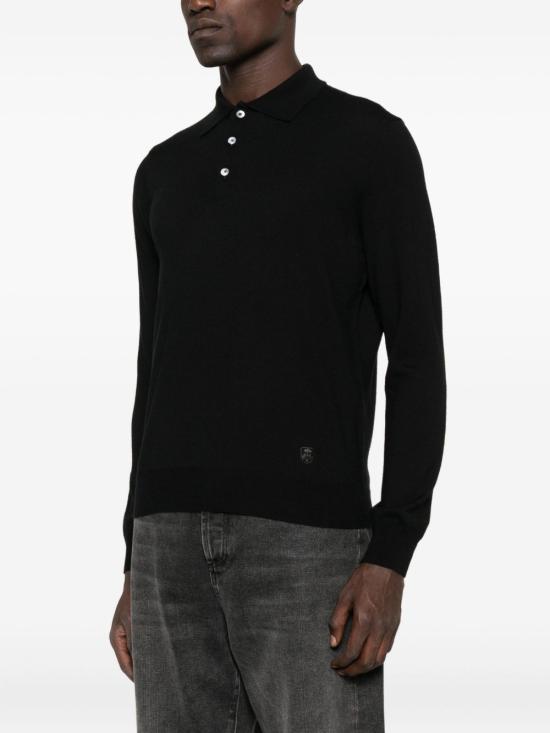 25FW 꼬르넬리아니 폴로 티셔츠 26M5072625100 020 Black - CORNELIANI