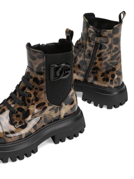 25FW [키즈] 돌체앤가바나 미들 부츠 D11360 AM568HA93M Brown - DOLCE & GABBANA