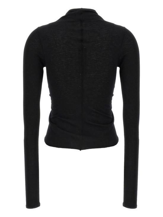 25FW 릭 오웬스 긴팔 티셔츠 RP02E4266 UC09 Black - RICK OWENS