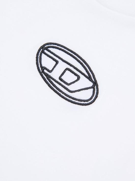 25FW [키즈] 디젤 티셔츠 J0242800YI9 K100 White - DIESEL