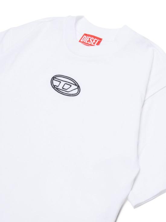 25FW [키즈] 디젤 티셔츠 J0242800YI9 K100 White - DIESEL