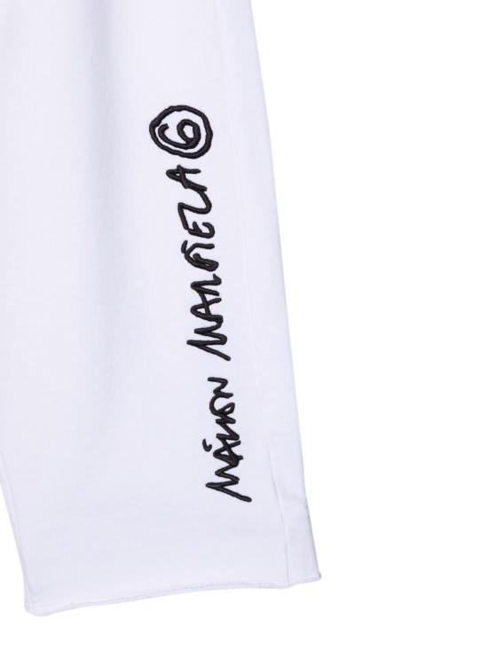  [키즈] MM6 메종마르지엘라 스트레이트 팬츠 M60088K MM006M6100 WHITE - MM6 MAISON MARGIELA
