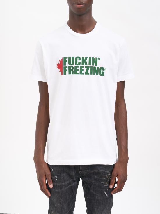 25FW 디스퀘어드2 반팔 티셔츠 MS74GD1450D20020100 White