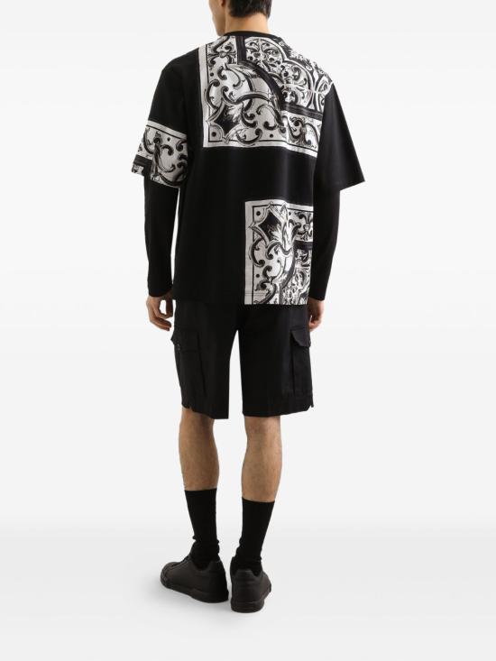 25FW 돌체앤가바나 반팔 티셔츠 G8SD2Z G7PEAN0000 Black - DOLCE & GABBANA