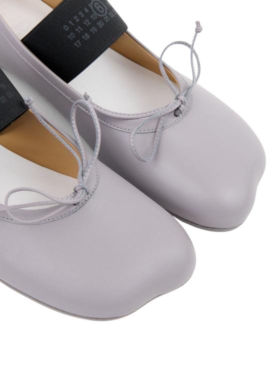 25FW MM6 메종마르지엘라 아나토믹 뉴메릭 발레리나 플랫 슈즈 S59WZ0099 P3628T8150 Silver - MM6 MAISON MARGIELA