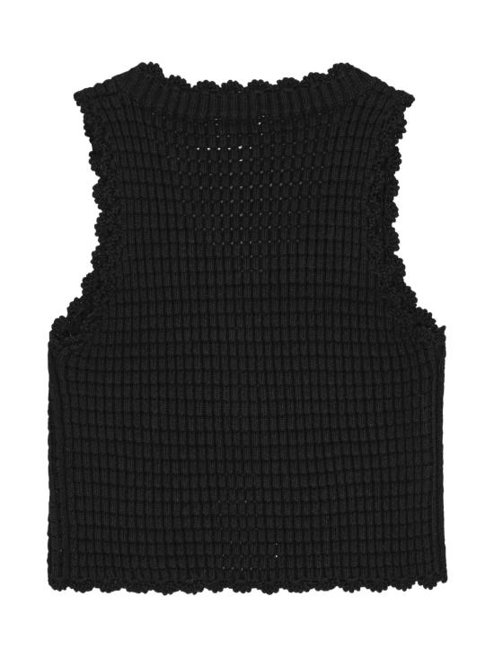 25FW 가니 민소매 티셔츠 K2541 099 Black - GANNI