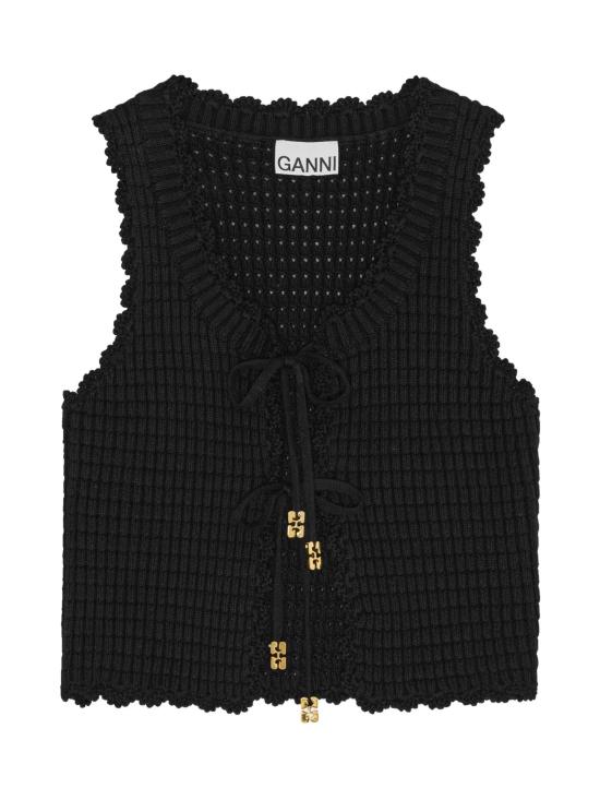 25FW 가니 민소매 티셔츠 K2541 099 Black