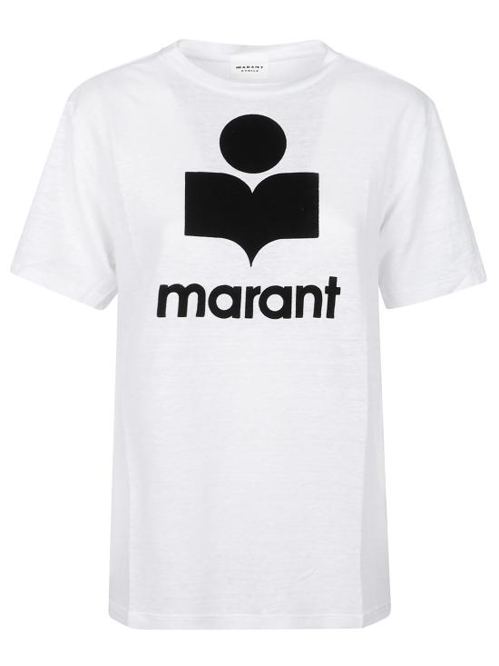 25FW 이자벨마랑에뚜왈 반팔 티셔츠 24PTS0001FB A1N09E20WH White