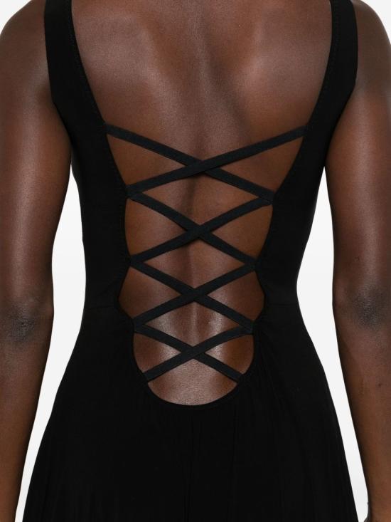 25FW 노마카말리 미디 원피스 KK2253PLQ51001 BLACK Black - NORMA KAMALI