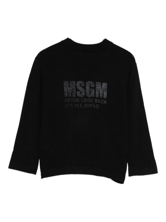 25FW [키즈] 엠에스지엠 폴로 셔츠 F5MSJUJP086 110 Black - MSGM