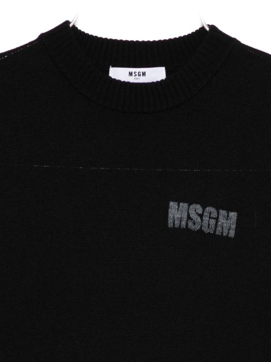 25FW [키즈] 엠에스지엠 폴로 셔츠 F5MSJUJP086 110 Black - MSGM
