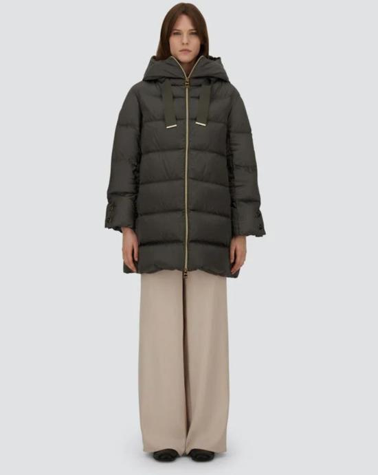 25FW 에르노 새틴 A-셰이프 재킷 PI1304D12170Z 9480 Anthracite - HERNO