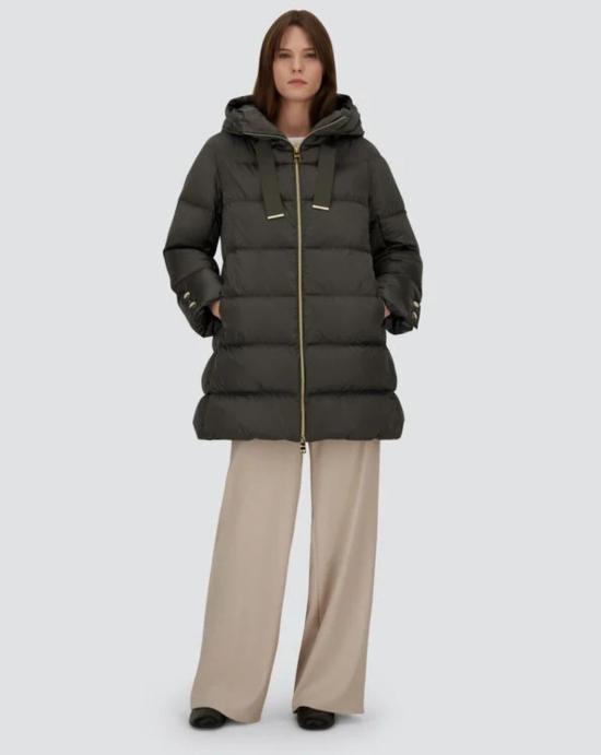 25FW 에르노 새틴 A-셰이프 재킷 PI1304D12170Z 9480 Anthracite - HERNO