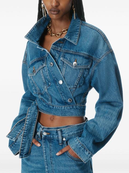 25SS 알렉산더 왕 미디 스커트 4DC2255721 401 Blue - ALEXANDER WANG