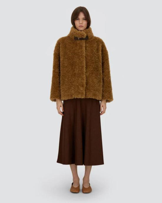 25FW 에르노 하이 카라 포우 퍼 코트 GI000331D12421 2000 Sand - HERNO