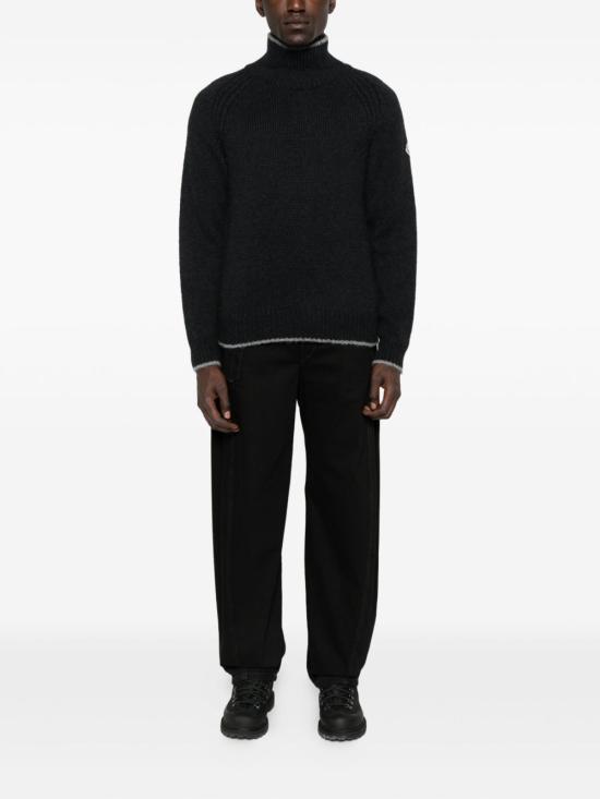 25FW 몽클레어 알파카 & 울 블렌드 터틀넥 스웨터 9F00003 M7751999 Black