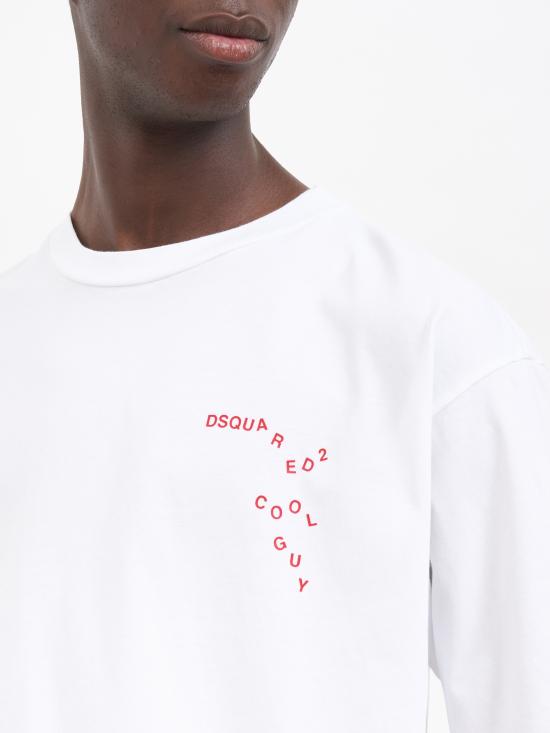 25FW 디스퀘어드2 반팔 티셔츠 MS74GD1444D20020100 White - DSQUARED2