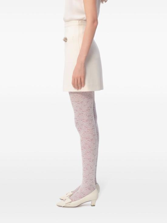 25SS 발렌티노 가라바니 미디 스커트 6B3RACH7 1CFA03 Ivory - VALENTINO GARAVANI