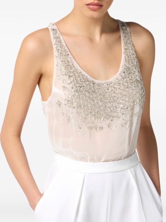 25FW 엘리자베타프랜치 점프수트 TU06357E2 360 White - ELISABETTA FRANCHI