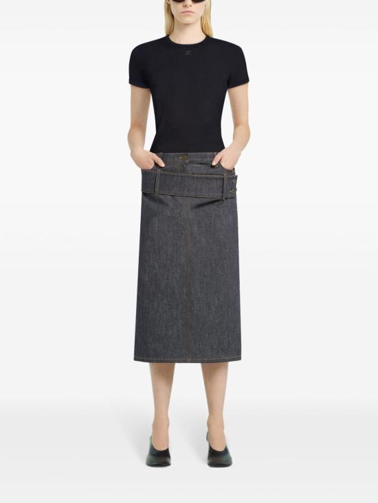 25SS 쿠레쥬 반팔 티셔츠 125JTS017 JS00699999 Black - COURREGES