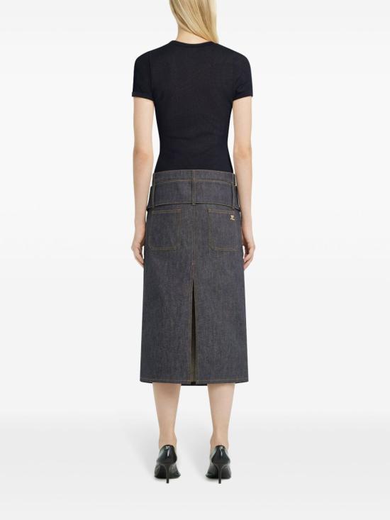 25SS 쿠레쥬 반팔 티셔츠 125JTS017 JS00699999 Black - COURREGES