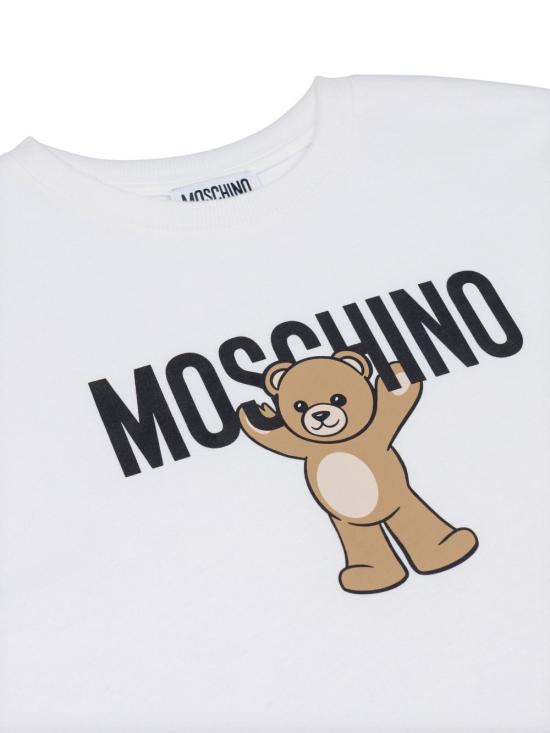25FW [키즈] 모스키노 티셔츠 HMM05G LAA1010063 White - MOSCHINO