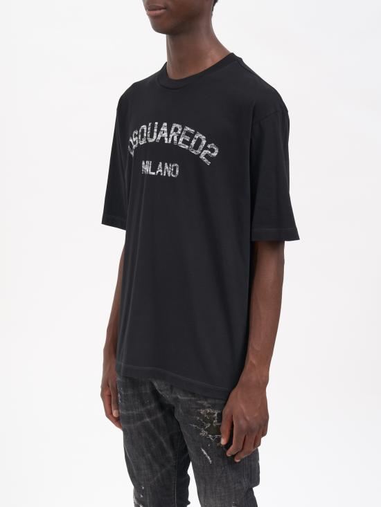 25FW 디스퀘어드2 반팔 티셔츠 MS74GD1476D20020962X Black - DSQUARED2