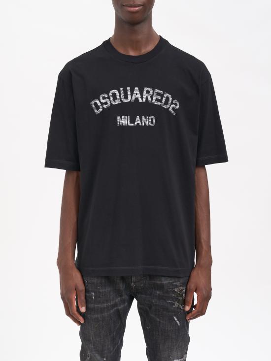 25FW 디스퀘어드2 반팔 티셔츠 MS74GD1476D20020962X Black