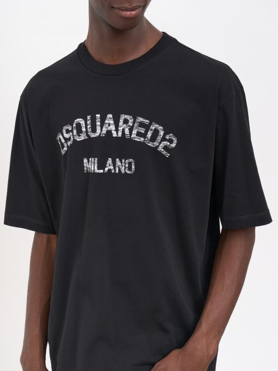 25FW 디스퀘어드2 반팔 티셔츠 MS74GD1476D20020962X Black - DSQUARED2