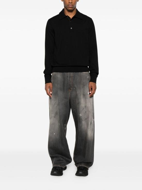 25FW 지방시 폴로 티셔츠 BML00K4YNP 001 Black - GIVENCHY