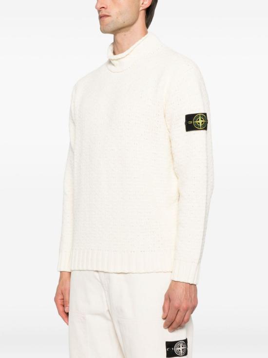 25FW 스톤 아일랜드 스웨터 5100019S 00N5V0093 White - STONE ISLAND