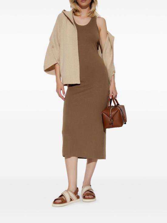 25FW 막스마라 미디 원피스 2521326031600 022004 Brown - MAX MARA