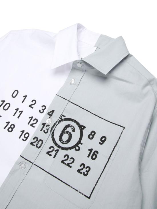 25FW [키즈] MM6 메종마르지엘라 셔츠 M60860MM014 M6C36 White - MM6 MAISON MARGIELA